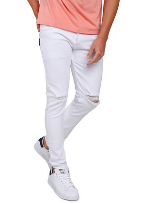 Jeans Tipo Skinny Licrados Para Hombre OutFit Blanco Roto