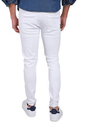 Jeans Tipo Skinny Licrados Para Hombre OutFit Blanco