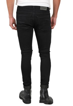 Jeans Tipo Skinny Licrados Para Hombre OutFit Negro Roto