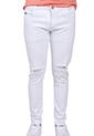 Jeans Tipo Skinny Licrados Para Hombre OutFit Blanco Roto de Outfit Colombia