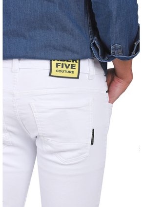 Jeans Tipo Skinny Licrados Para Hombre OutFit Blanco