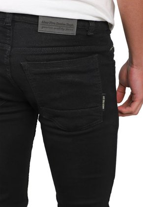 Jeans Tipo Skinny Licrados Para Hombre OutFit Negro Roto