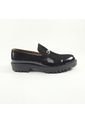 Zapato Loafer Negro Outfit Florencia Gamuza Y Charol de Outfit Colombia