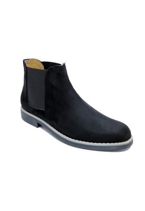 Bota Hombre Negro Outfit Chelsea Tracker Gamuza