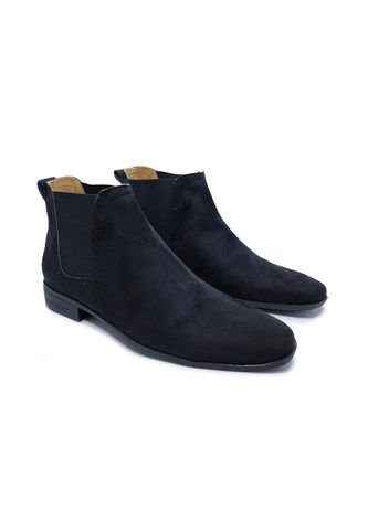 Bota Hombre Negro Outfit Chelsea Gamuza Outfit Colombia