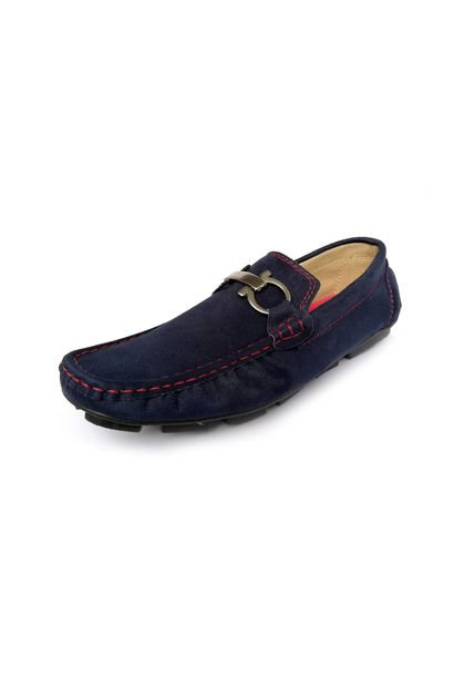 Zapato Mocasín Azul Outfit Gamuza - Compra Ahora | Dafiti Colombia
