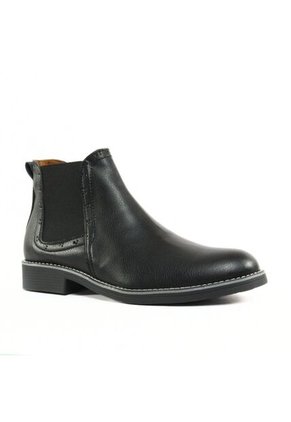 Bota Hombre Negro Outfit Chelsea Brillante Redondo