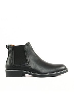 Bota Hombre Negro Outfit Chelsea Brillante Redondo