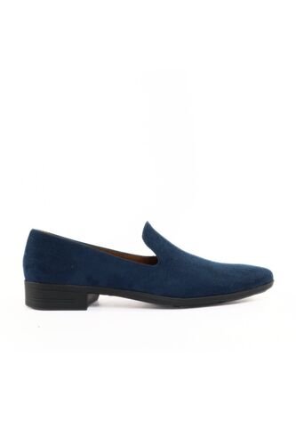 Zapato Loafer Gamuza Azul Oscuro Outfit Outfit Colombia