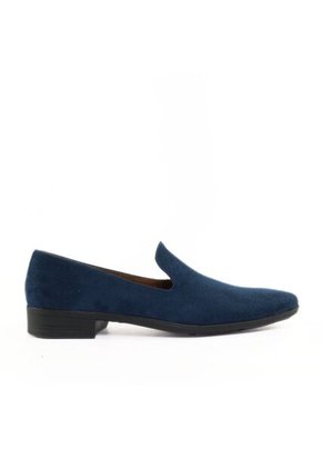 Zapato Loafer Gamuza Azul Oscuro Outfit