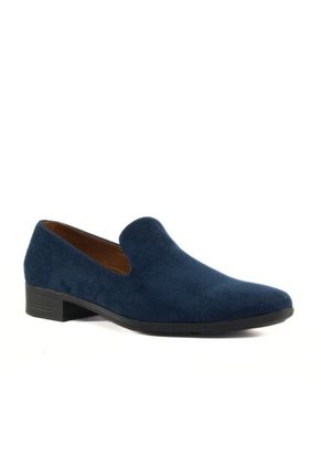 Zapato Loafer Gamuza Azul Oscuro Outfit