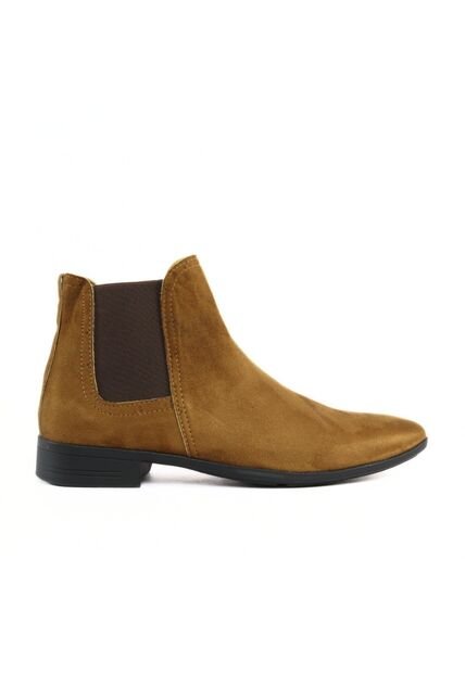 Bota Hombre Miel Outfit Chelsea Gamuza