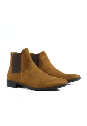 Bota Hombre Miel Outfit Chelsea Gamuza