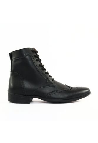 Bota Hombre Negro Outfit Oxford Ecocuero Outfit Colombia
