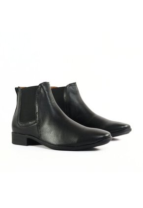 Botin Hombre Negro Brillante Outfit Chelsea