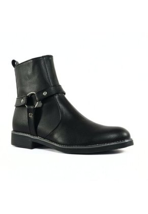 Bota Negro Outfit Heavy Brillante Redondo