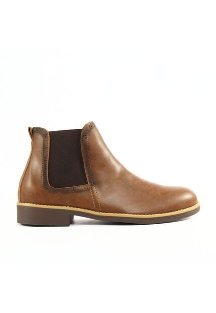 Bota Hombre Miel Outfit Chelsea Brillante Redondo