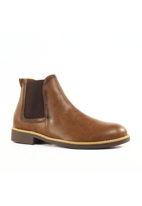 Bota Hombre Miel Outfit Chelsea Brillante Redondo