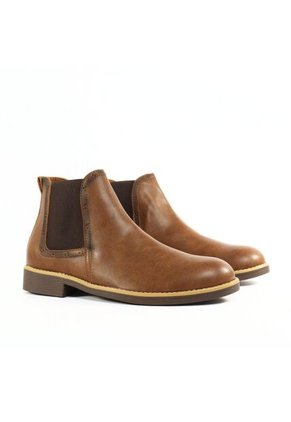 Bota Hombre Miel Outfit Chelsea Brillante Redondo