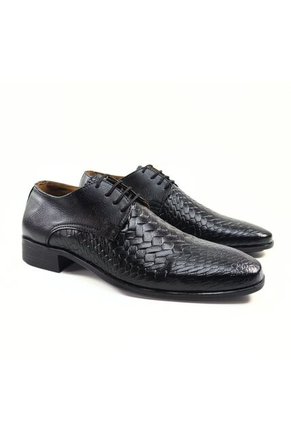 Zapato Hombre Negro Outfit Tejido