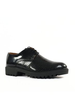 Zapato Hombre Negro Outfit Lisboa Charol Tracker