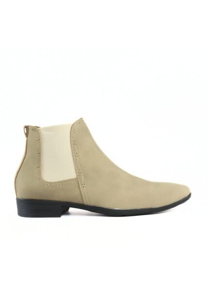 Bota Hombre Beige Outfit Chelsea Graso