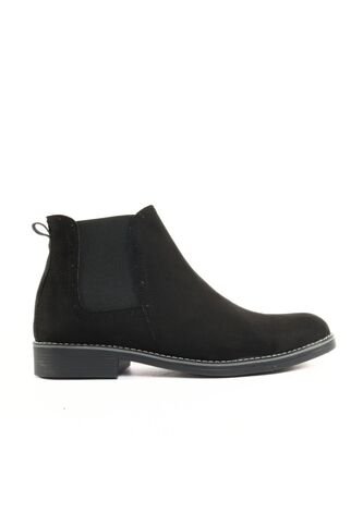 Bota Hombre Negro Outfit Chelsea Gamuza Redondo Outfit Colombia