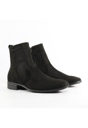 Bota Ginebra Negro Gamuza Outfit