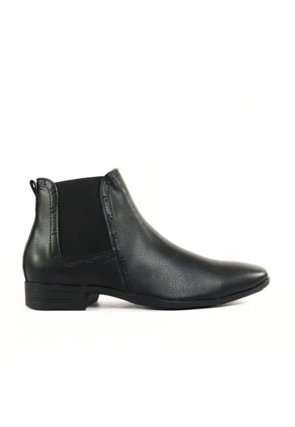 Botin Hombre Negro Brillante Outfit Chelsea