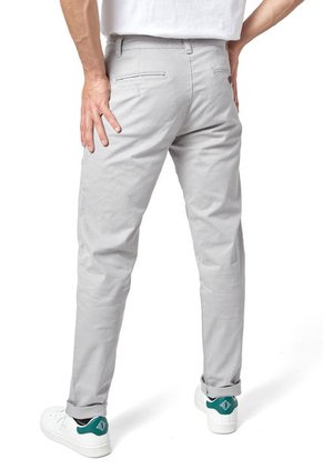 Pantalón En Dril Para Hombre OutFit Gris Perla