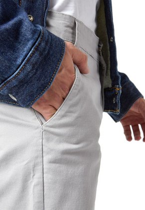 Pantalón En Dril Para Hombre OutFit Gris Perla