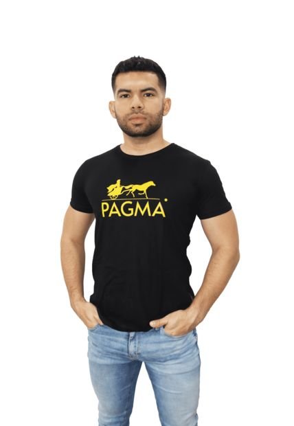 Camiseta Básica Estampada Negra Pagma