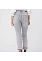 Jeans Paige Mujer Cindy Crop W/ Exposed Buttonfly + Vintage Styling + Undone Hem - Faded Asphalt Distressed. de PAIGE