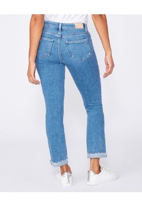 Jeans Paige Mujer Cindy W/ Double Button + Raw Cuff - Neelah Distressed.