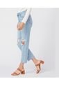Jeans Paige Mujer Noella Straight W/ Raw Hem - Doretta Destructed. de PAIGE