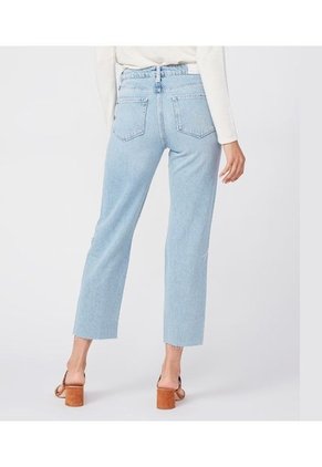 Jeans Paige Mujer Noella Straight W/ Raw Hem - Doretta Destructed.