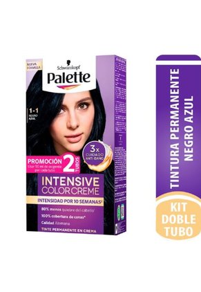 Tinte Palette Intensive Cc Negro Azul Doble Tubo 1-1