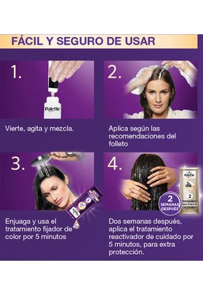 Tinte Capilar Palette Color Creme 7-764 Rubio Chocolate Cobrizo X 2 Cajas