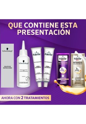 Tinte Capilar Palette Color Creme 7-764 Rubio Chocolate Cobrizo X 2 Cajas