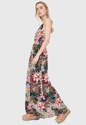 Vestido Azul-Multicolor Paris District