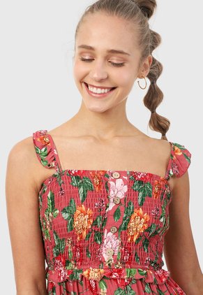 Vestido Rosa-Multicolor Paris District