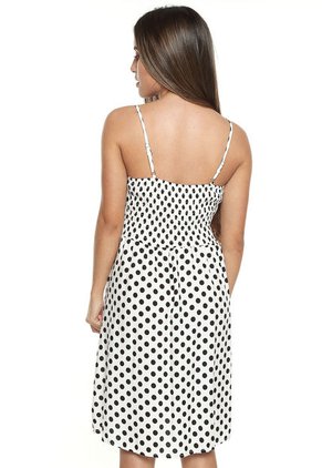 Vestido Blanco-Negro Paris District