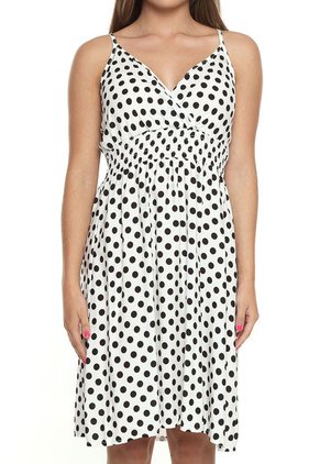 Vestido Blanco-Negro Paris District