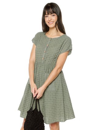 Vestido Verde Pardo Paris District