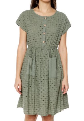 Vestido Verde Pardo Paris District