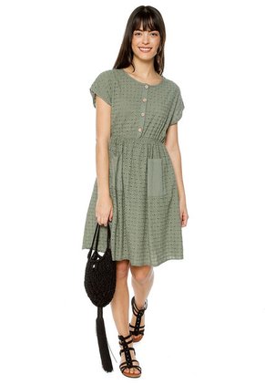 Vestido Verde Pardo Paris District