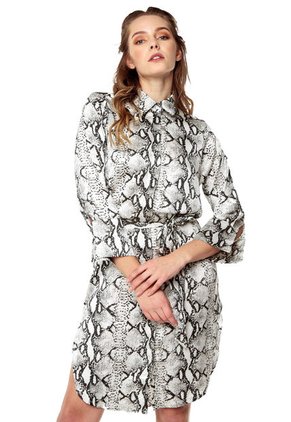 Vestido Blanco-Gris-Negro Paris District