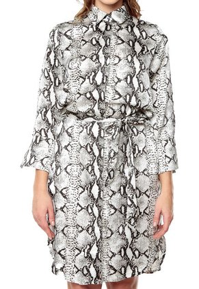 Vestido Blanco-Gris-Negro Paris District