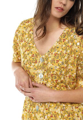 Vestido Amarillo-Dorado Paris District