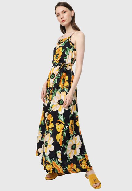 Vestido Amarillo-Negro-Blanco Paris District - Compra Ahora | Dafiti  Colombia